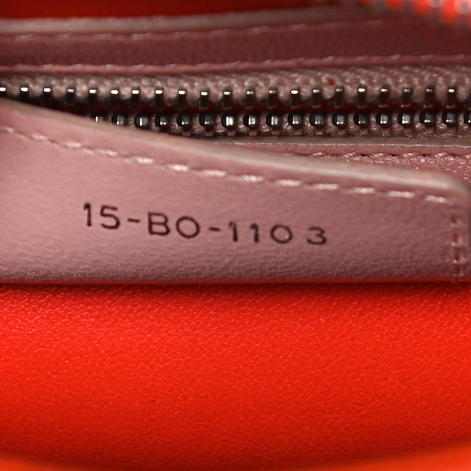 Christian Dior Lambskin Cannage Tri-Color Medium Lady Dior Orange Riviera Fuchsia Cosmopolitan Lipstick Natural 7 of 16