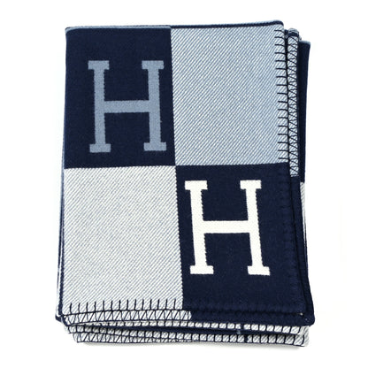 Hermes Wool Cashmere Avalon Blanket Ecru Caban 1 of 3