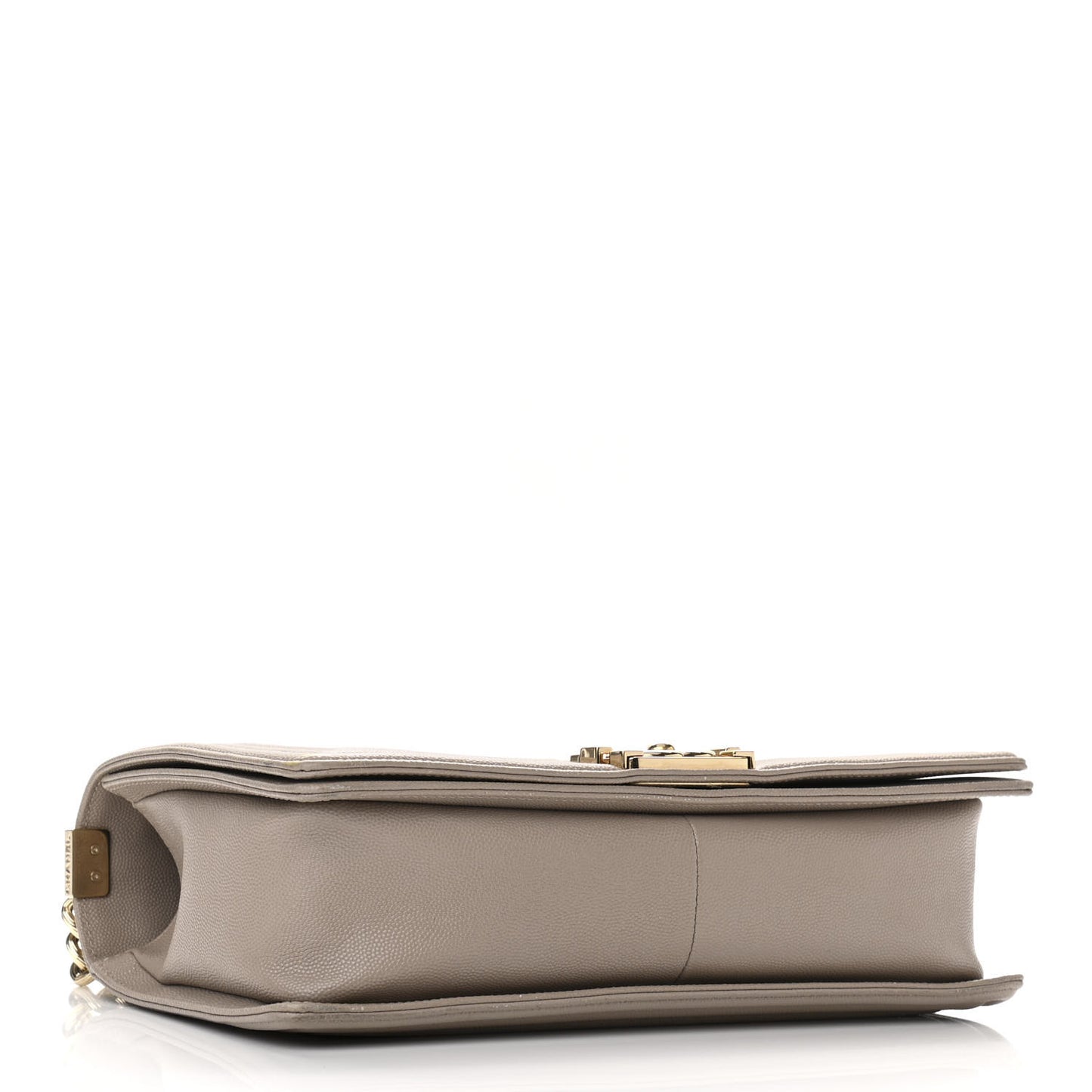 Caviar Quilted New Medium Boy Flap Dark Beige