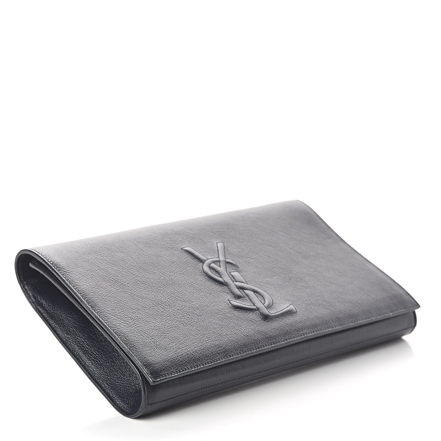 Calfskin Monogram Large Belle De Jour Clutch Black
