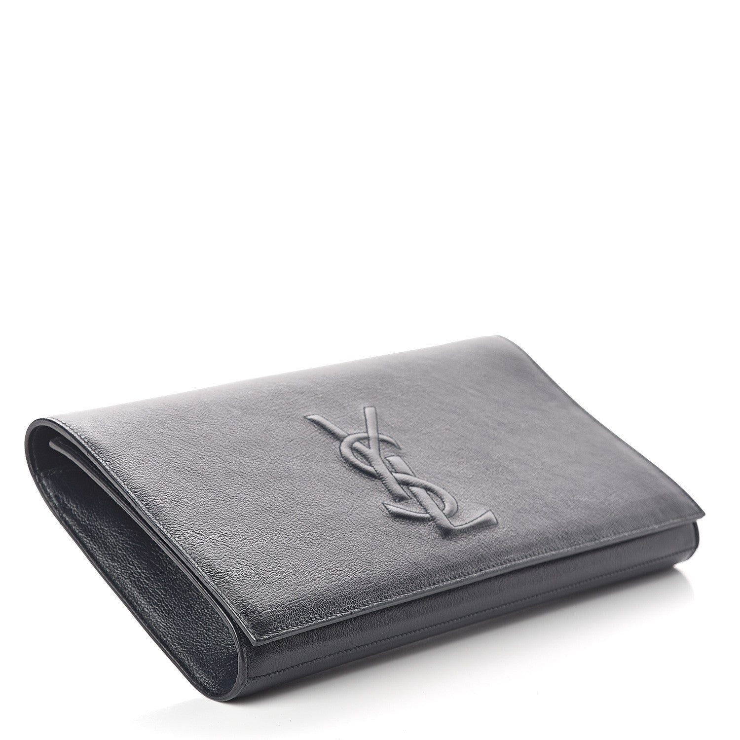 Saint Laurent Calfskin Monogram Large Belle De Jour Clutch Black 3 of 5