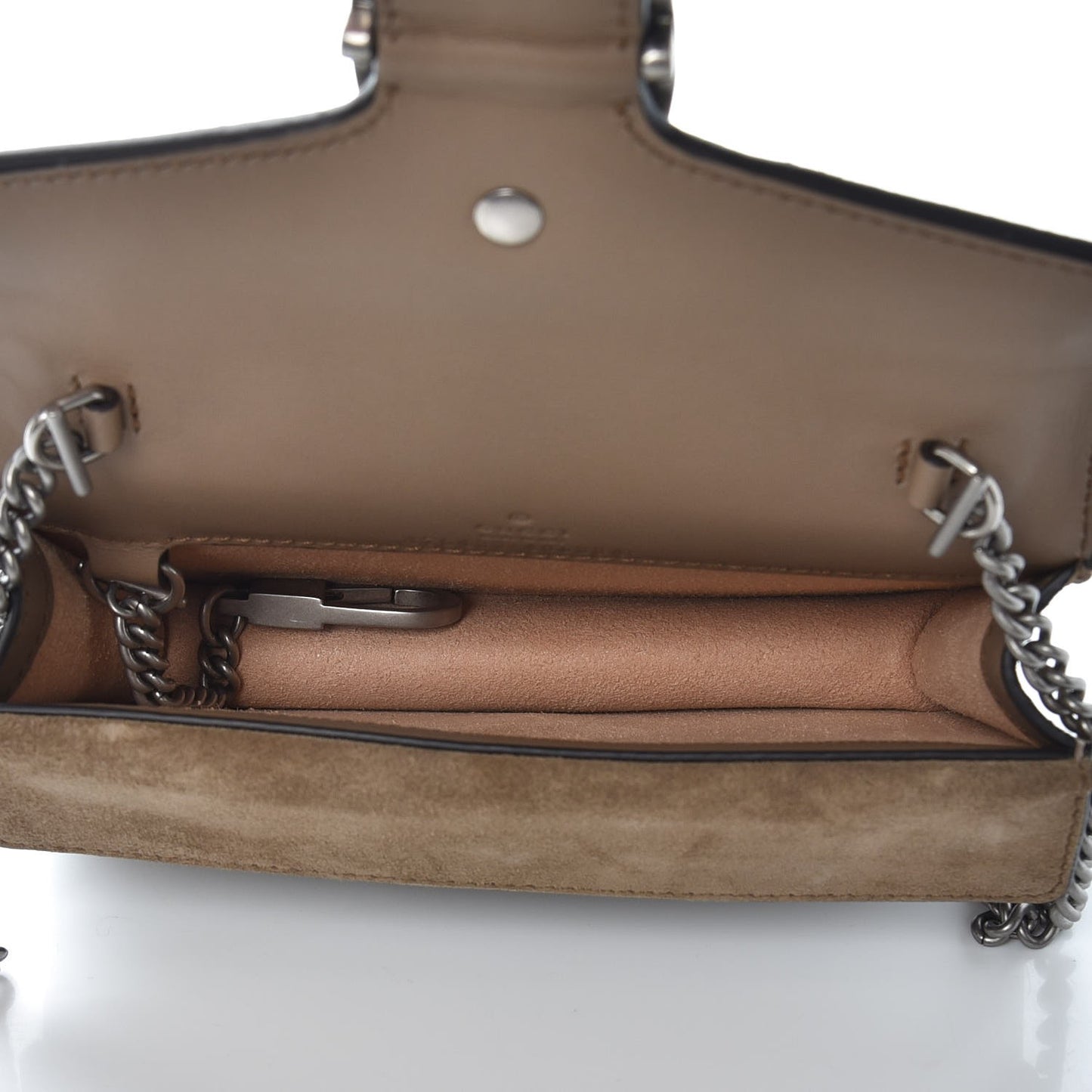 GG Supreme Monogram Super Mini Dionysus Shoulder Bag Taupe