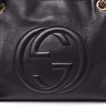 Gucci Pebbled Calfskin Medium Soho Chain Shoulder Bag Black 11 of 11