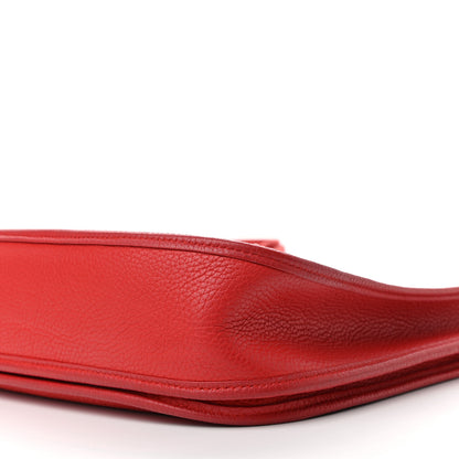 Hermes Taurillon Clemence Evelyne III PM Rouge Tomate 8 of 9
