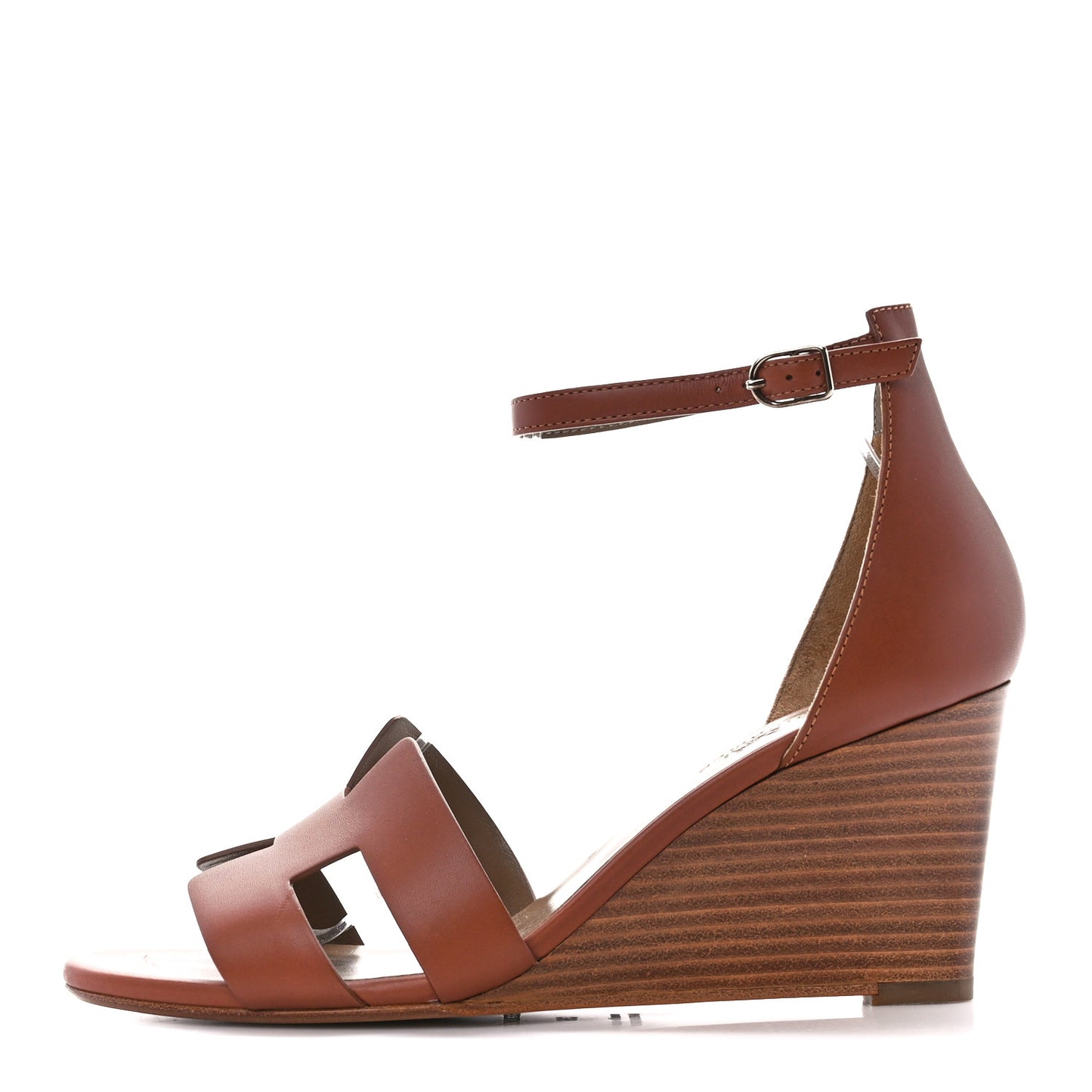 Calfskin Legend Wedge Sandals 39 Gold