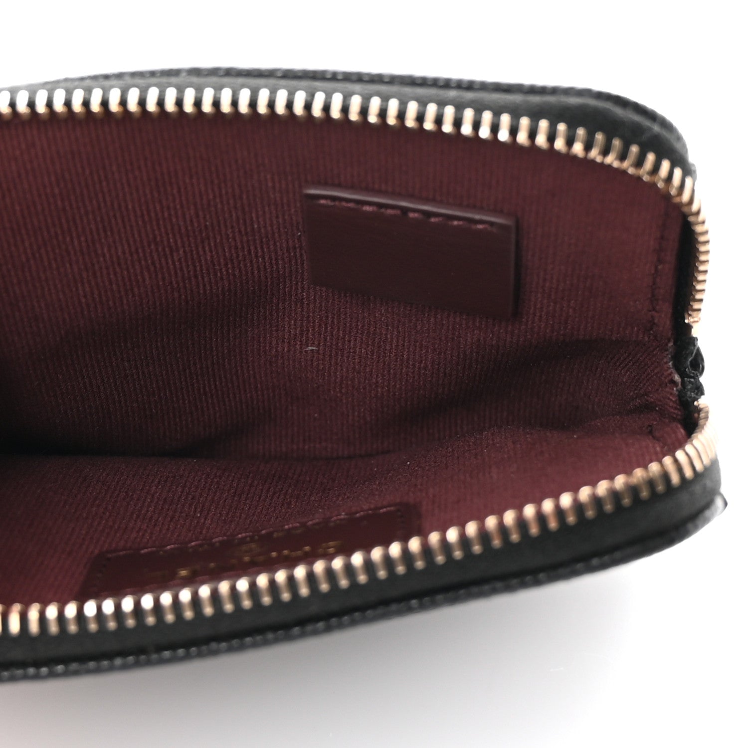 Chanel Caviar Quilted Zip Card Holder Wallet Black 5 of 7