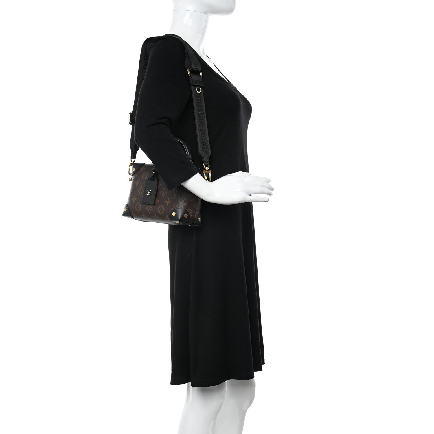 Louis Vuitton Monogram Petite Malle Souple Black 2 of 11