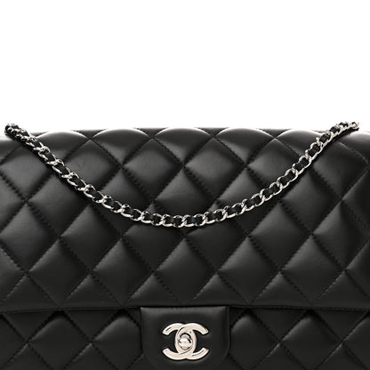 Chanel Lambskin Quilted Clutch With Chain Flap Black 8 of 12