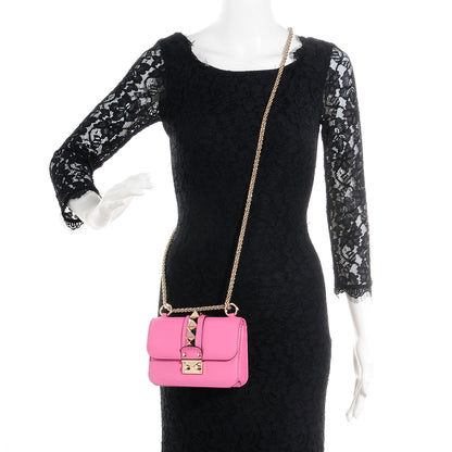 Valentino Garavani Vitello Mini Glam Lock Rockstud Flap Ninphea 2 of 8