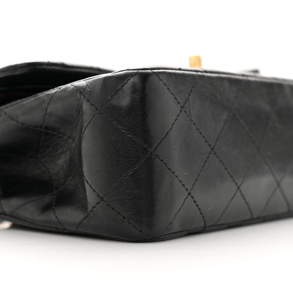 Chanel Lambskin Quilted Medium Double Flap Black 9 of 21