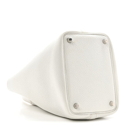 Hermes Taurillon Clemence Picotin Lock 18 PM White 4 of 10