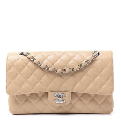 Chanel Caviar Quilted Medium Double Flap Beige Clair 1 of 10