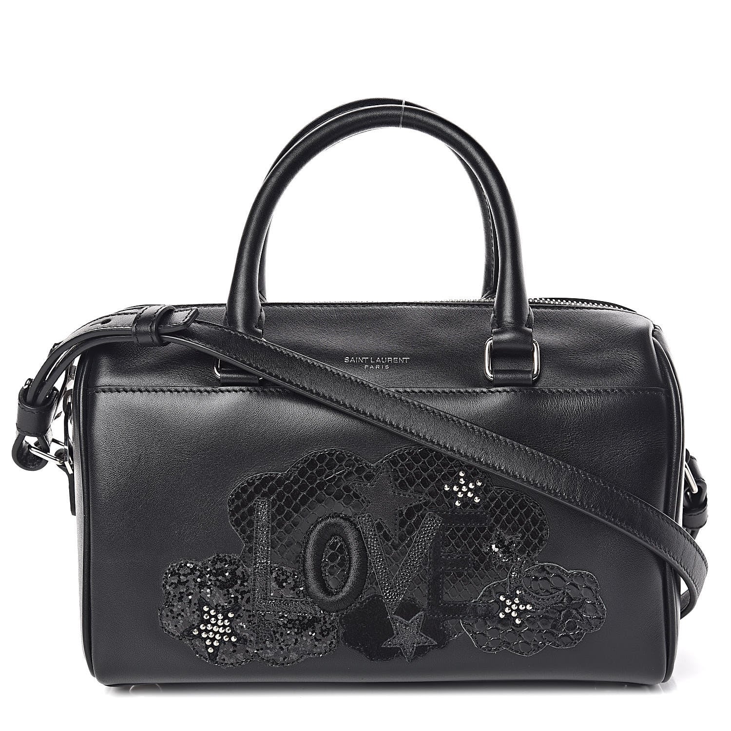 Saint Laurent Calfskin Love Patchwork Classic Baby Duffle Black 1 of 10