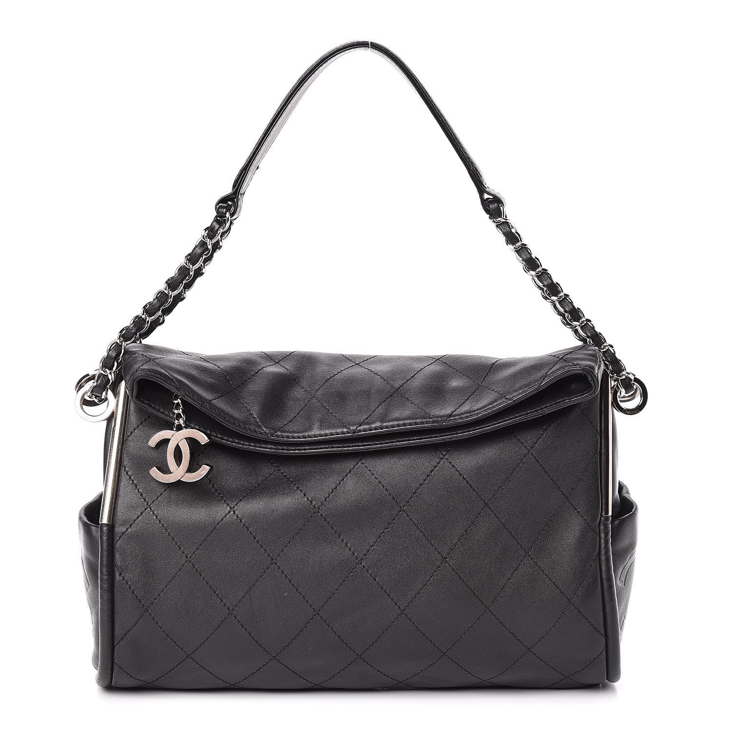 Chanel Lambskin Stitched Medium Ultimate Soft Tote Black 1 of 11