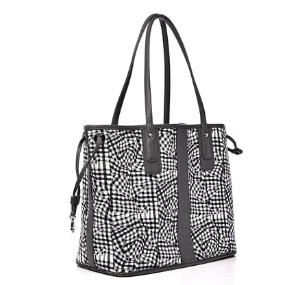 MCM Visetos Medium Liz Reversible Shopper Tote Phantom Grey 4 of 19
