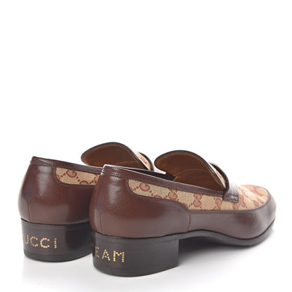 Gucci GG Monogram Goatskin Mens GG Loafers 8 Brown 4 of 9