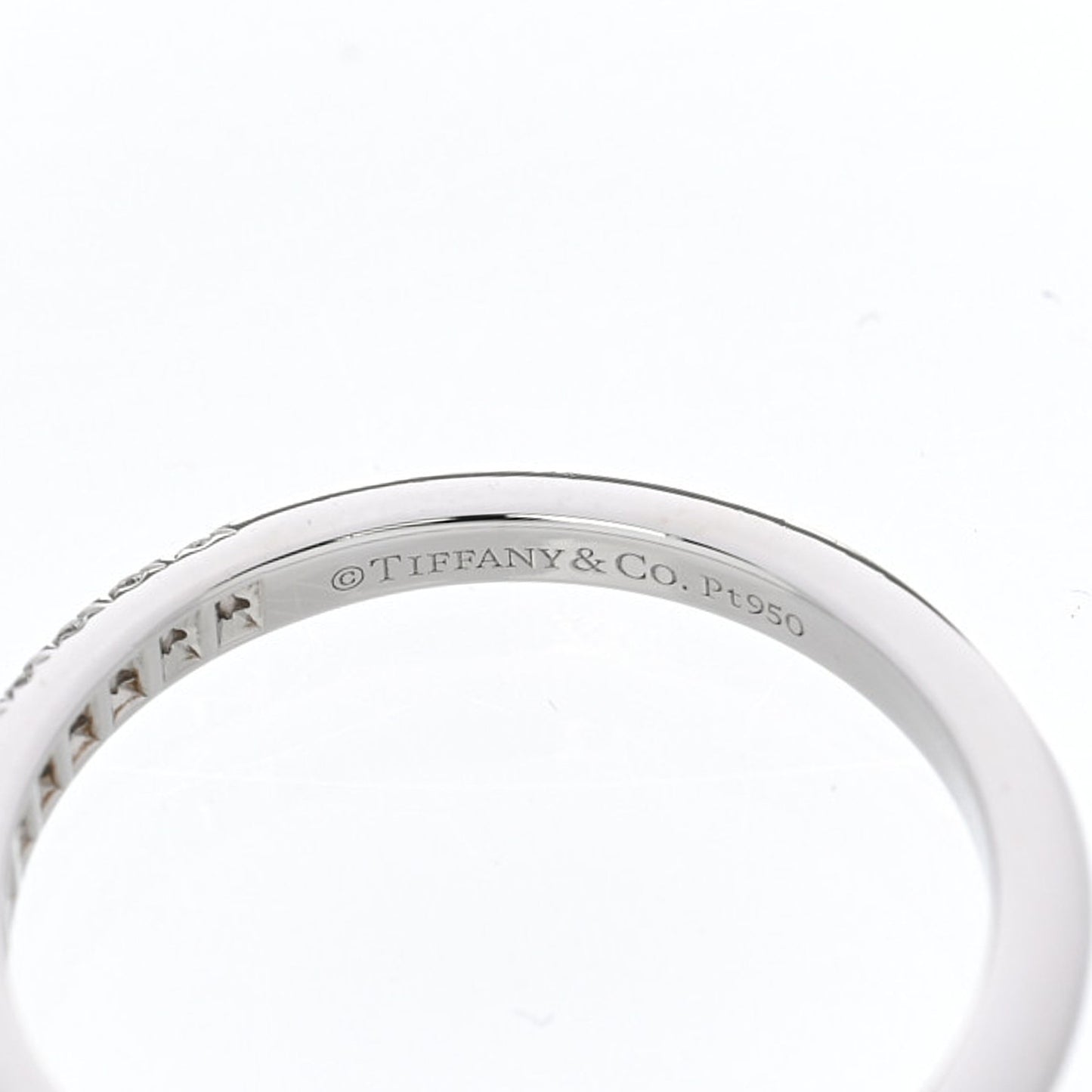 Platinum Diamond .17ctw Soleste Half Eternity Band Ring 53 6.5