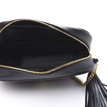 Saint Laurent Grain De Poudre Matelasse Monogram Mini Lou Camera Bag Black 5 of 9