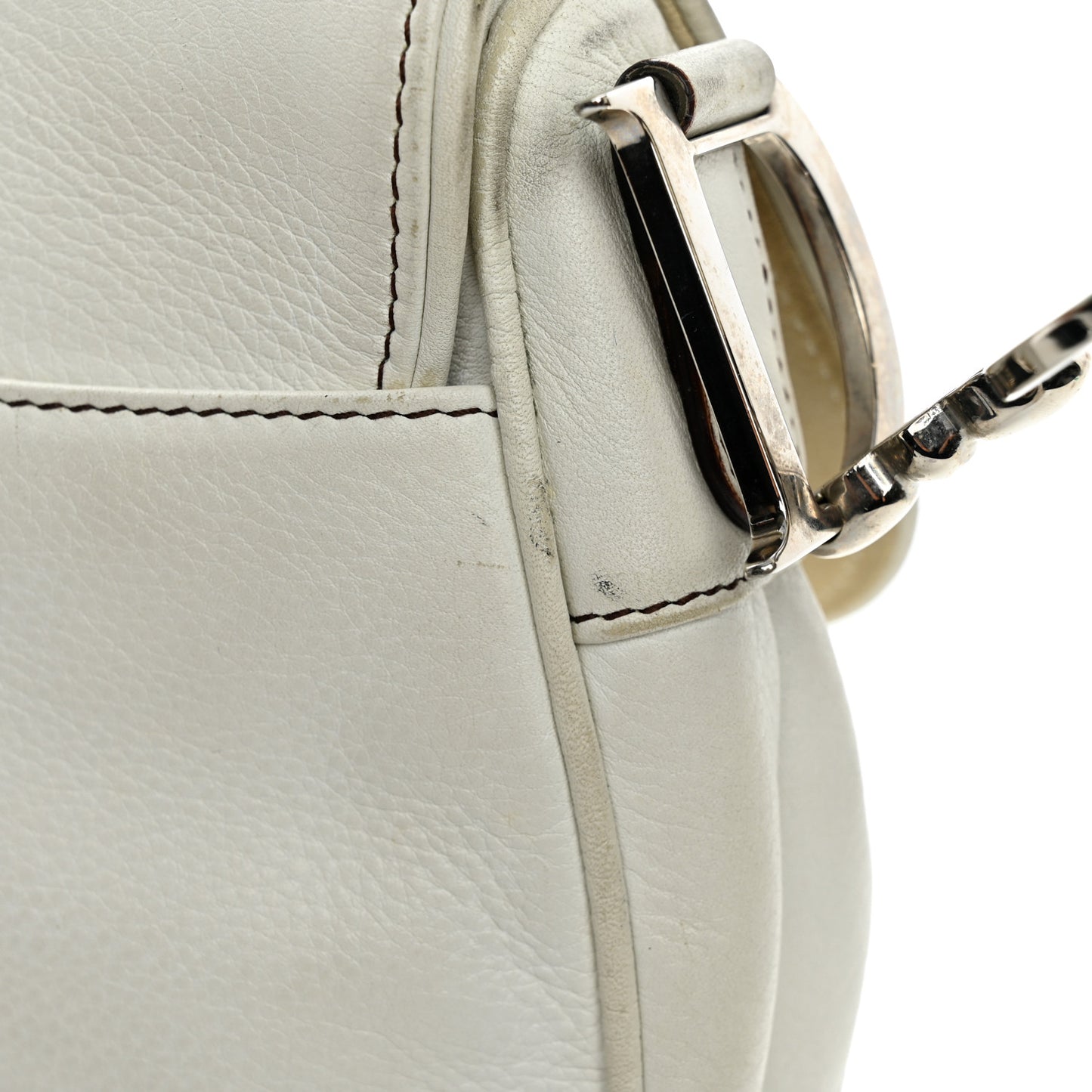 Calfskin Saddle Bag White