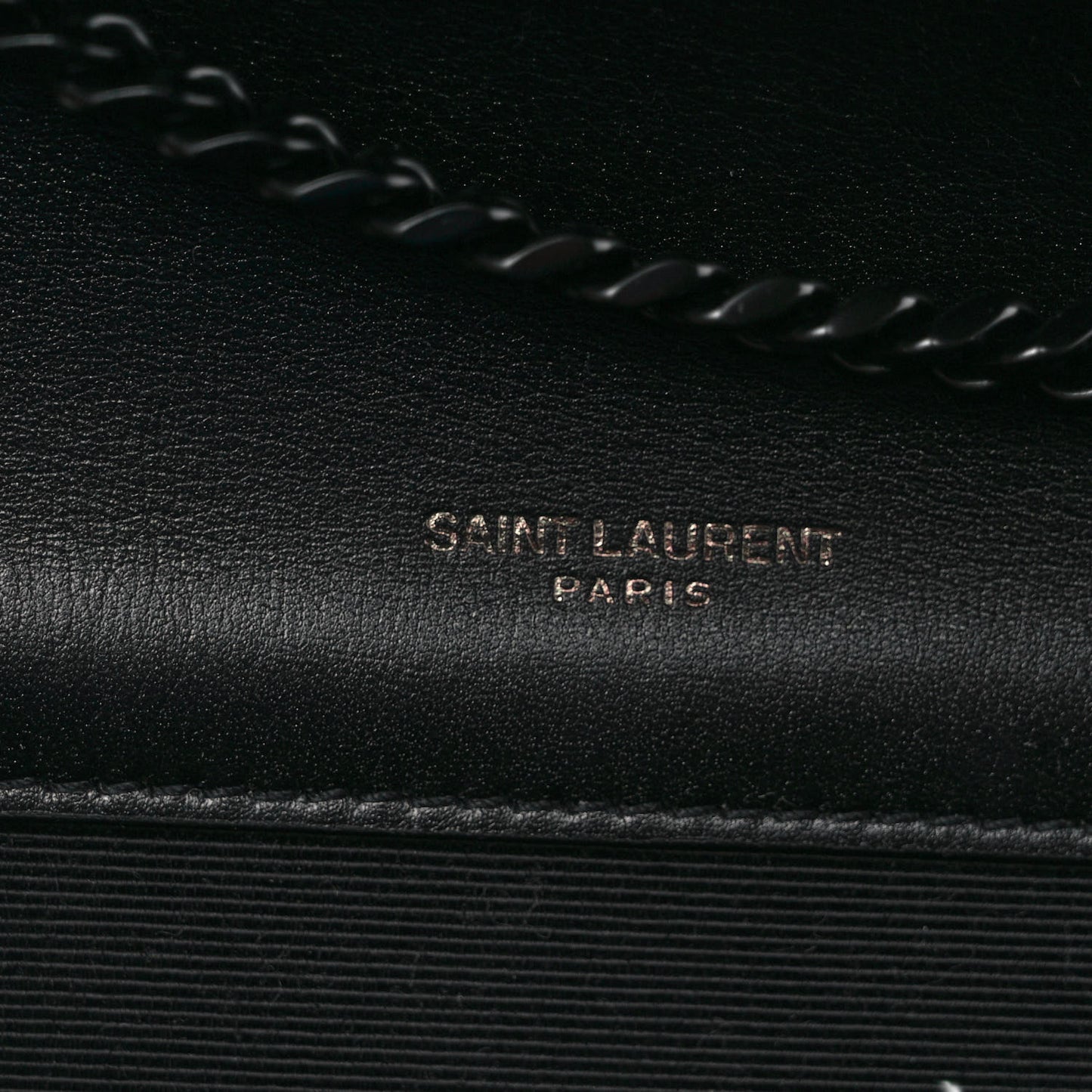 Patent Mixed Matelasse Triquilt Small Monogram Satchel Black