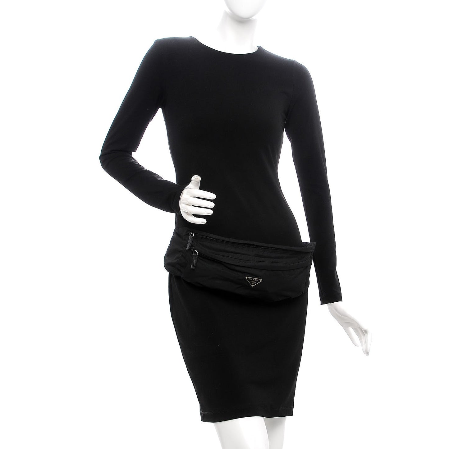 Tessuto Nylon Montagna Belt Bag Black