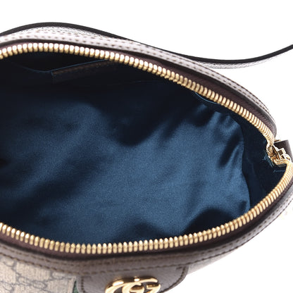 Gucci GG Supreme Monogram Textured Dollar Calfskin Web Small Ophidia Dome Shoulder Bag Beige Ebony New Acero 5 of 10