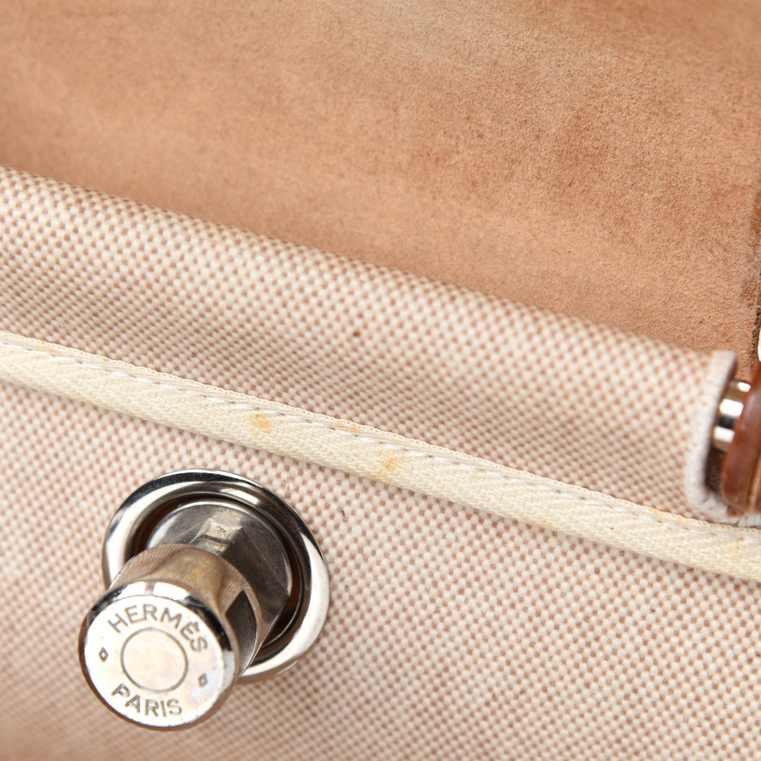 Hermes Toile Vache Calfskin Herbag 39 MM Natural 10 of 17