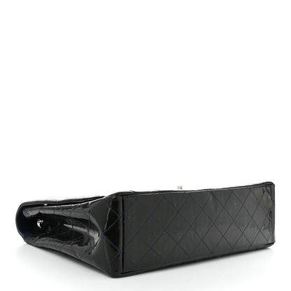 Chanel Patent Quilted Maxi Single Flap Blue 4 of 11