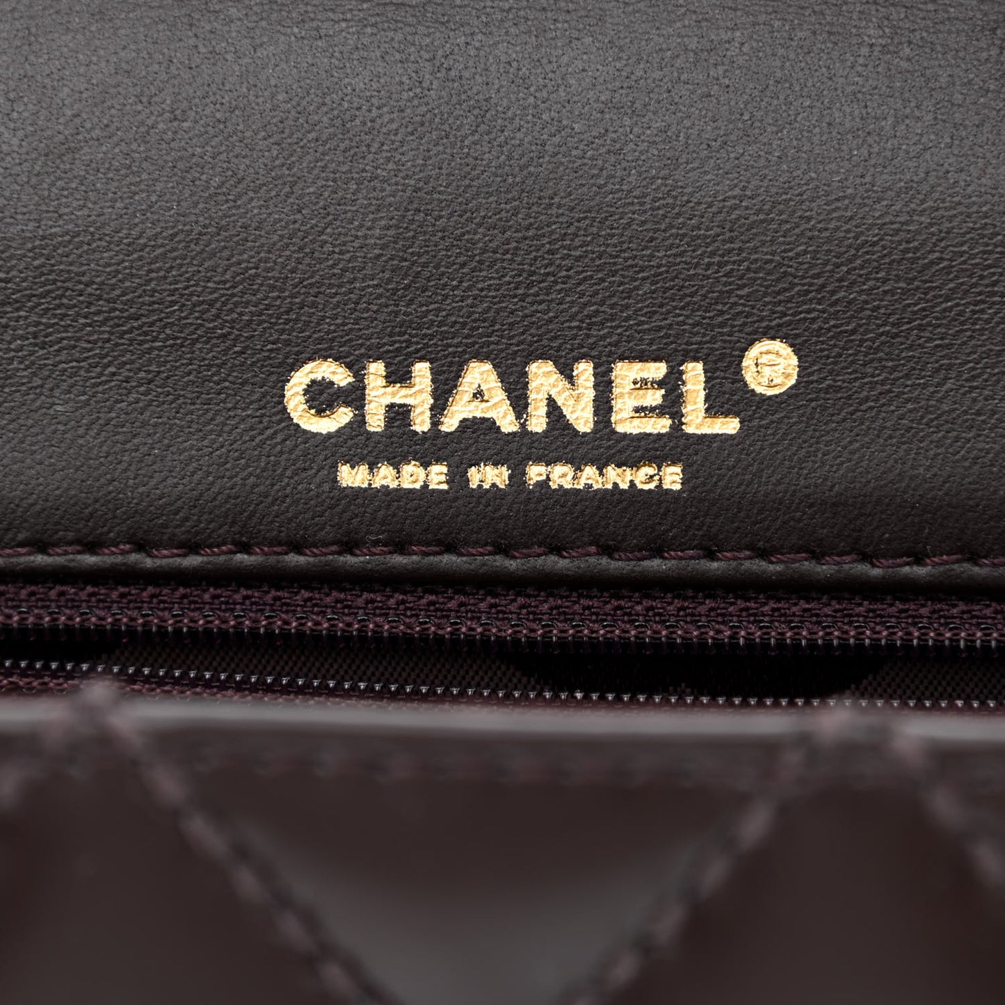 Glazed Calfskin Stitched Small Flap Brown