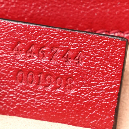 Gucci Monogram Azalea Calfskin Matelasse Diagonal Mini GG Marmont Shoulder Bag Beige Ebony New Cherry Red 7 of 10