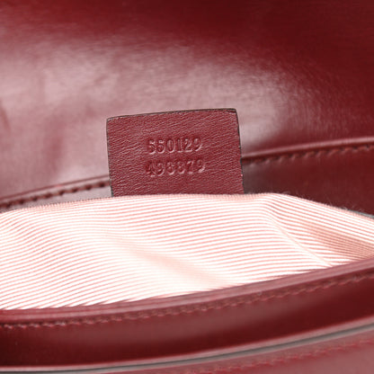 Gucci Vitello Palmellato Lux Small Arli Flap Shoulder Bag Vintage Bordeaux 7 of 12
