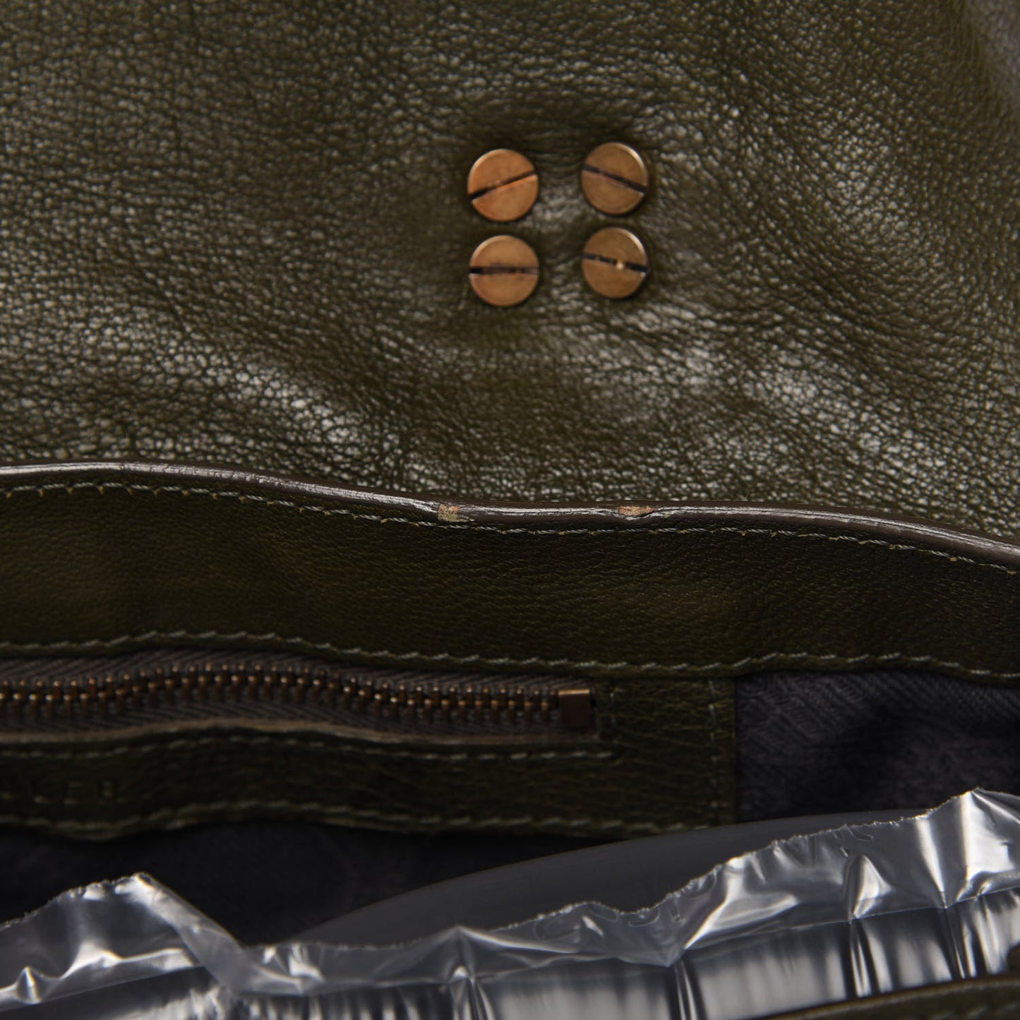 Lambskin Medium PS1 Satchel Military