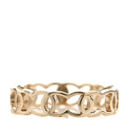 Chanel Metal CC Ring 54 6.75 Gold 1 of 4