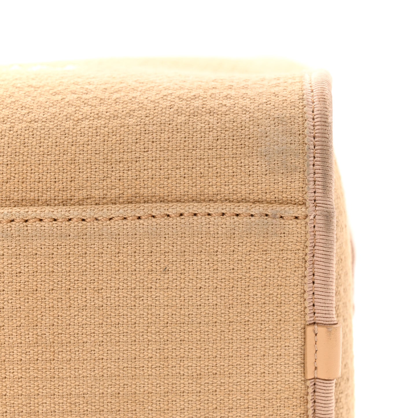 Canvas Deauville Bowling Bag Beige