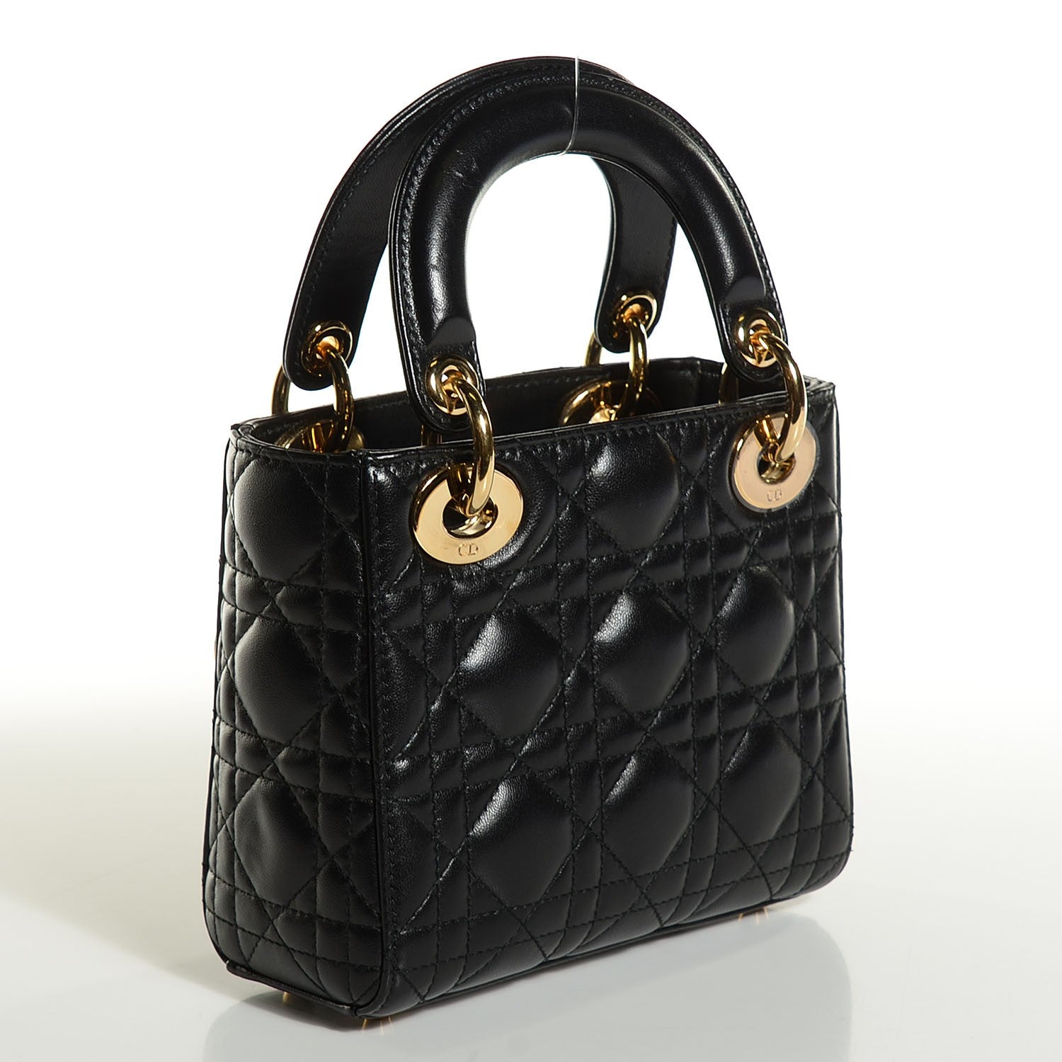 Christian Dior Lambskin Cannage Micro Lady Dior Black 3 of 9