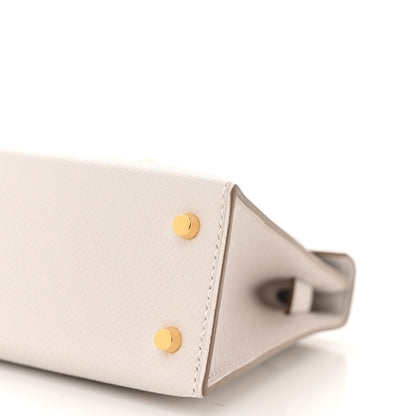 Hermes Epsom Mini Kelly Sellier 20 Gris Pale 10 of 11