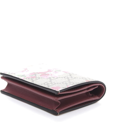 Gucci GG Supreme Monogram Blooms Card Case Wallet Beige Multicolor Dry Rose 7 of 10