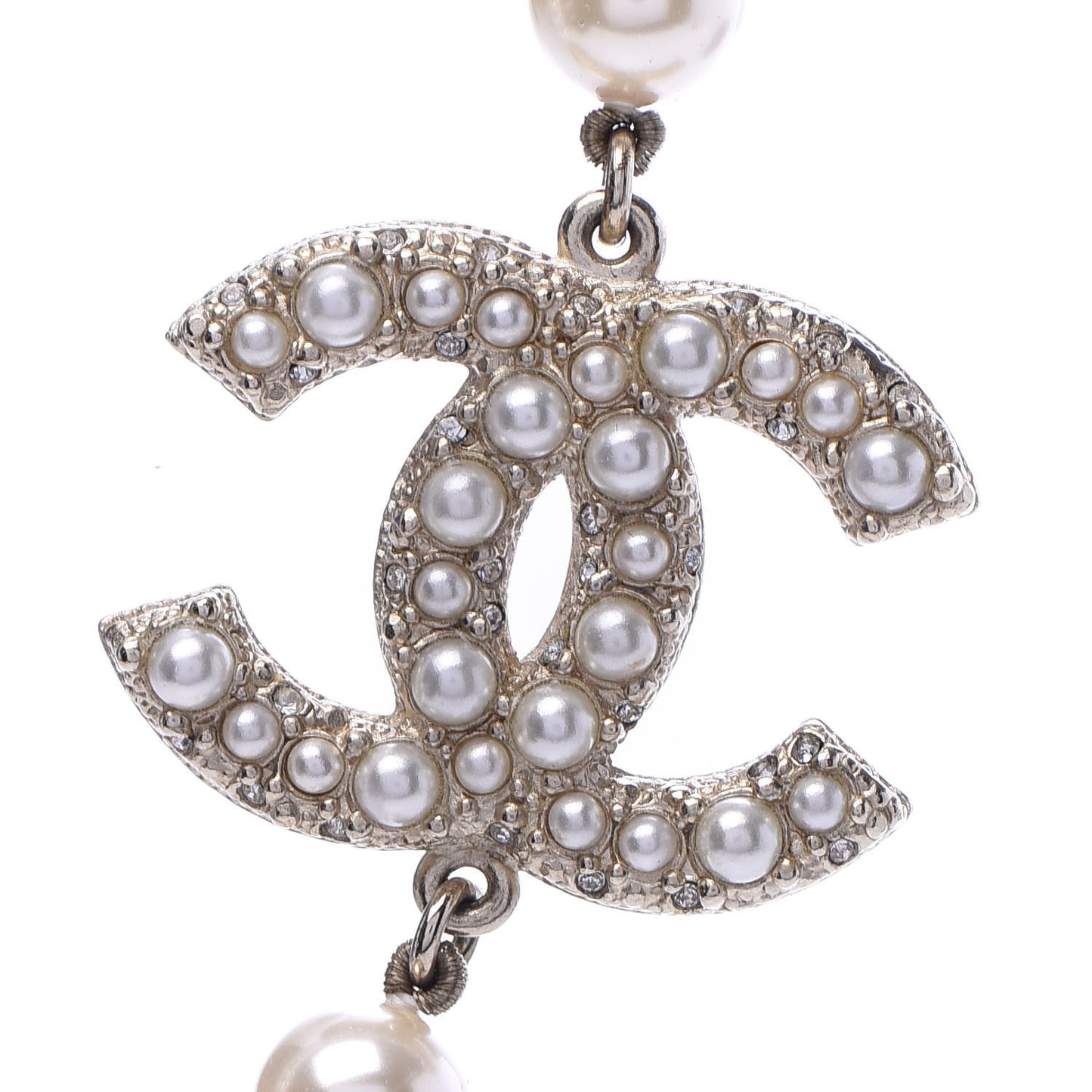 Pearl CC 100th Anniversary Necklace Light Gold
