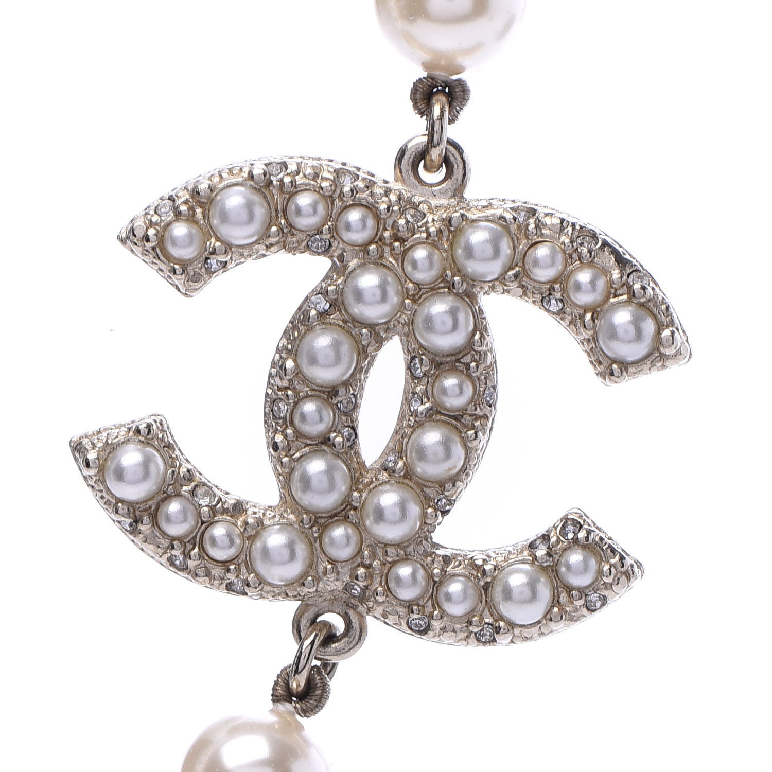Chanel Pearl CC 100th Anniversary Necklace Light Gold 4 of 7