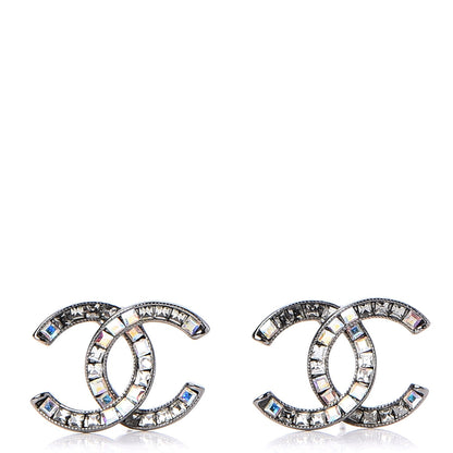 Chanel Crystal Baguette CC Earrings 1 of 5