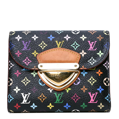 Louis Vuitton Monogram Multicolor Joey Wallet Black Grenade 1 of 7