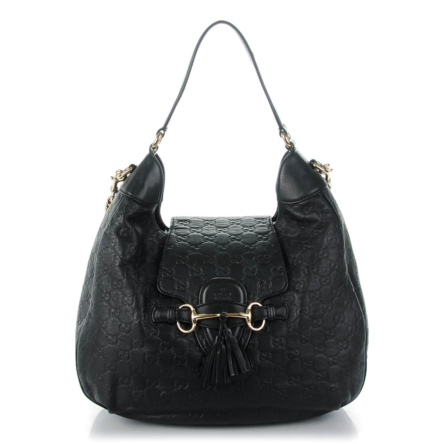 Guccissima Medium Emily Hobo Black
