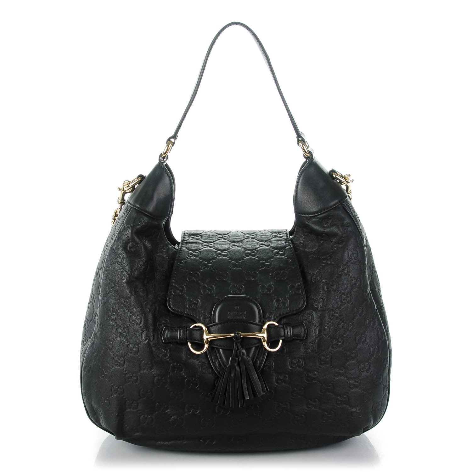 Gucci Guccissima Medium Emily Hobo Black 1 of 7