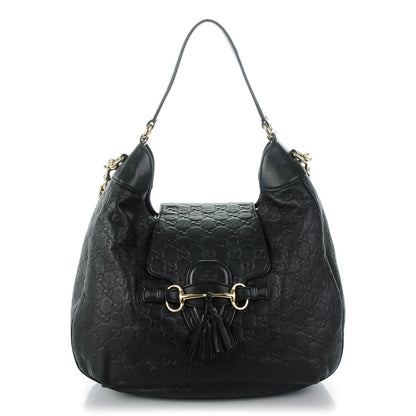 Gucci Guccissima Medium Emily Hobo Black 1 of 7