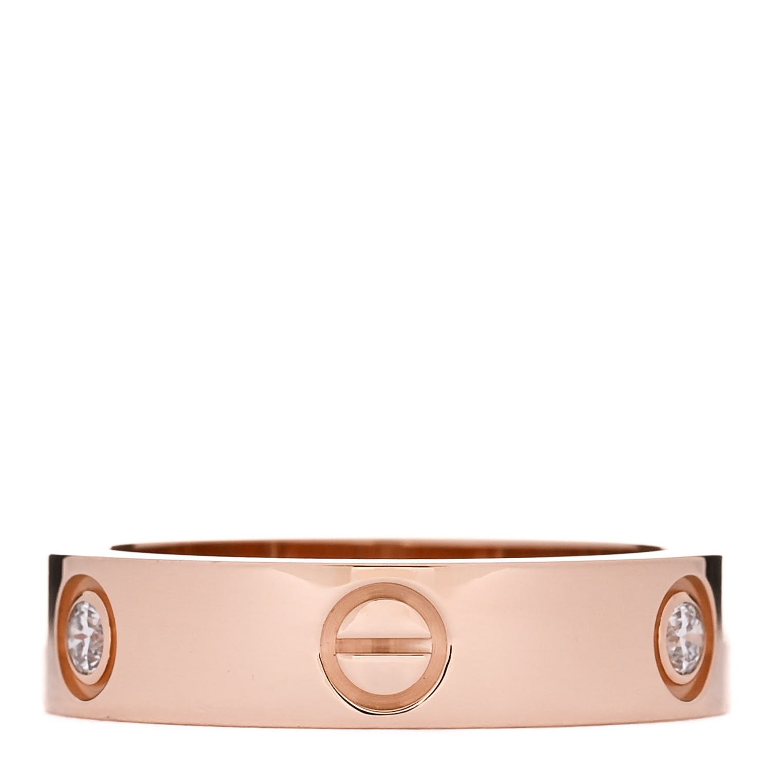 Cartier 18K Pink Gold 3 Diamond 5.5mm LOVE Ring 61 9.5 3 of 7