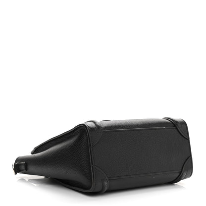 Celine Drummed Calfskin Nano Luggage Black 4 of 11