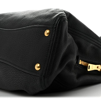 Miu Miu Vitello Daino Caribu Tote Black 10 of 14