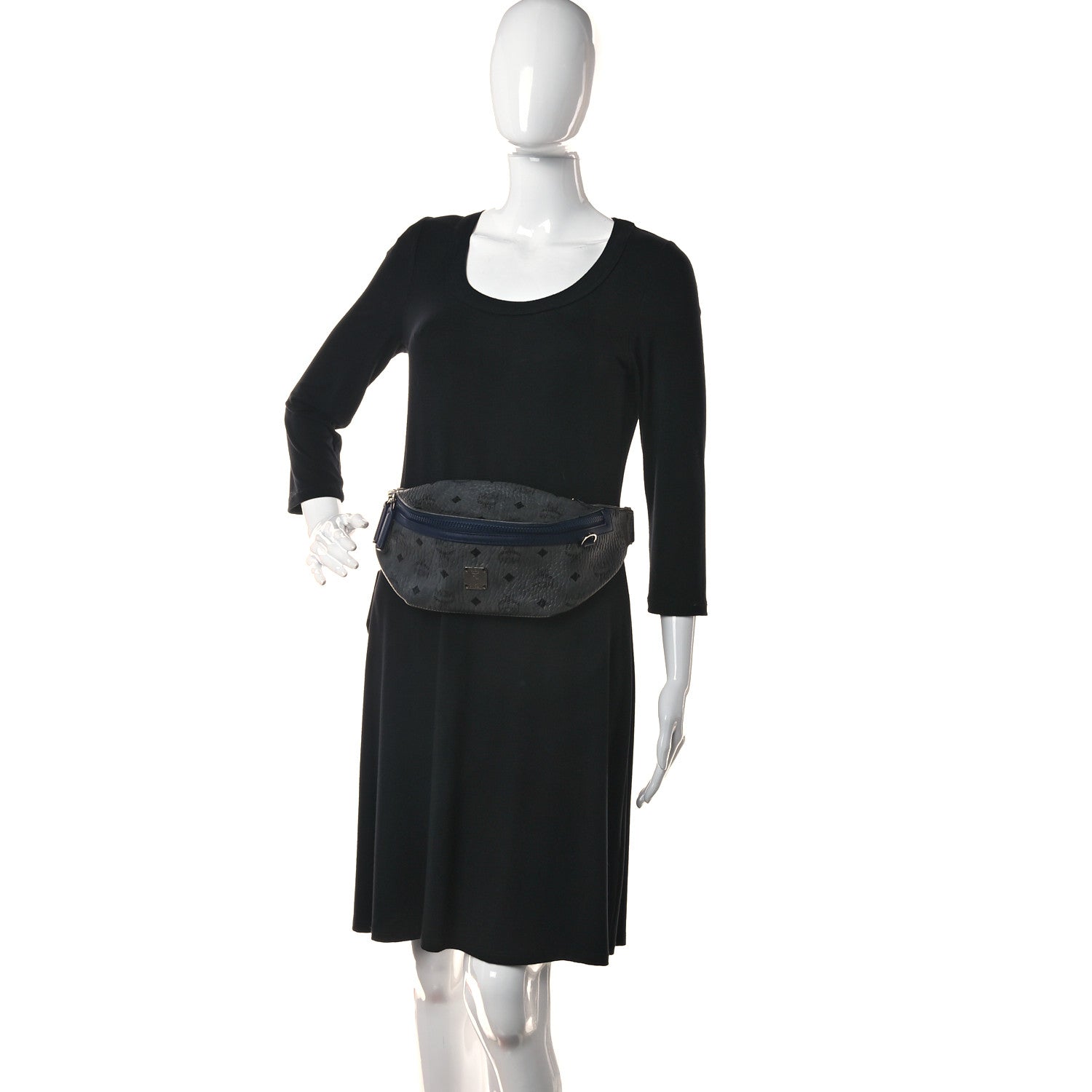 MCM Visetos Medium Belt Bag Phantom Grey 2 of 9