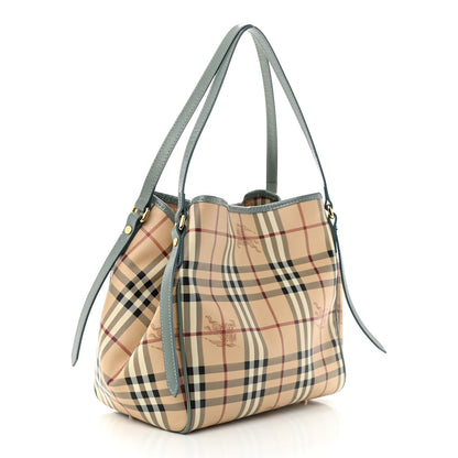 Burberry Haymarket Check Small Canterbury Tote Eucalyptus Grey 4 of 12