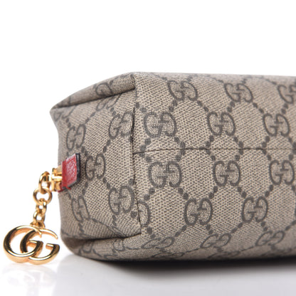 Gucci Soft GG Supreme Monogram Calfskin Small Ophidia Cosmetic Case Beige Ebony Hibiscus Red 6 of 10
